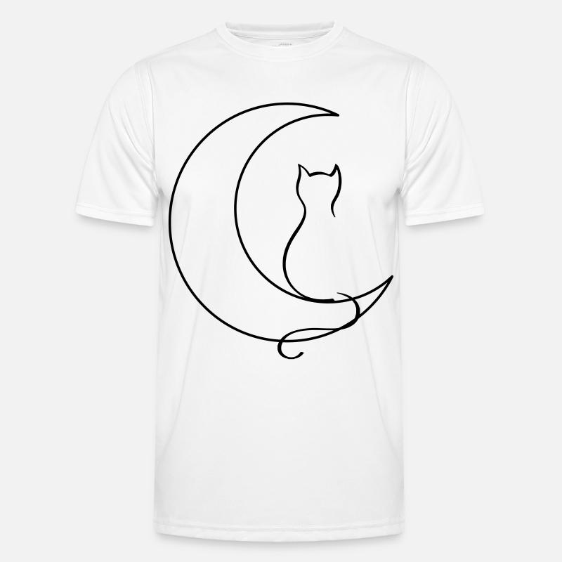 Chat de lune T-shirt sport Homme