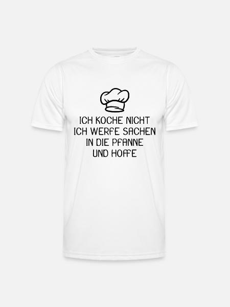 Koch Kochen Spruch lustig - Männer Funktions-T-Shirt - Weiß