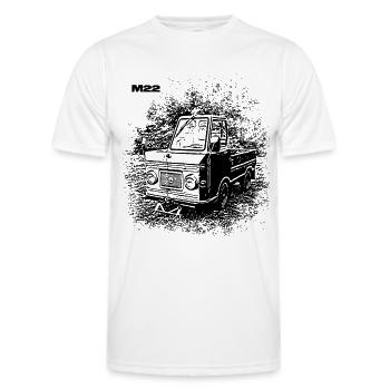 Multivoiture M22 - T-shirt sport Homme - blanc - Devant - AI Model Male 178 dark (178cm)