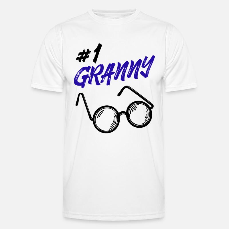 Omi Brille Statement Oma Beste Großmutter - Männer Funktions-T-Shirt - Weiß