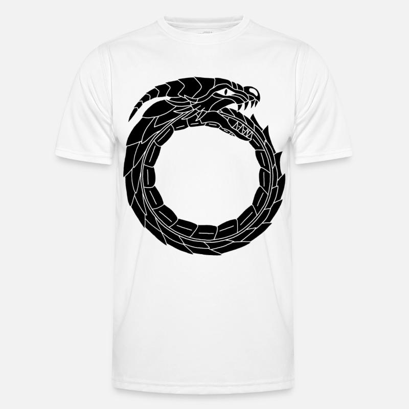 Devouring Black Dragon - Men's Functional T-Shirt - white