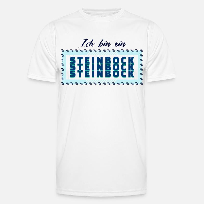 Tierkreiszeichen Steinbock Statement Horoskop - Männer Funktions-T-Shirt - Weiß