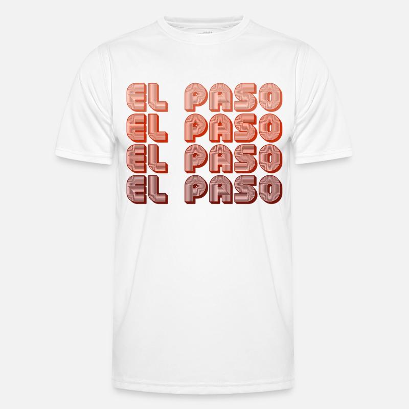 El Paso Gradient Retro Pattern - Men's Functional T-Shirt - white