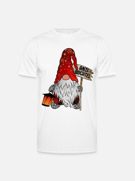 Anti Wichtel Weihnachts Zwerg - Männer Funktions-T-Shirt - Weiß