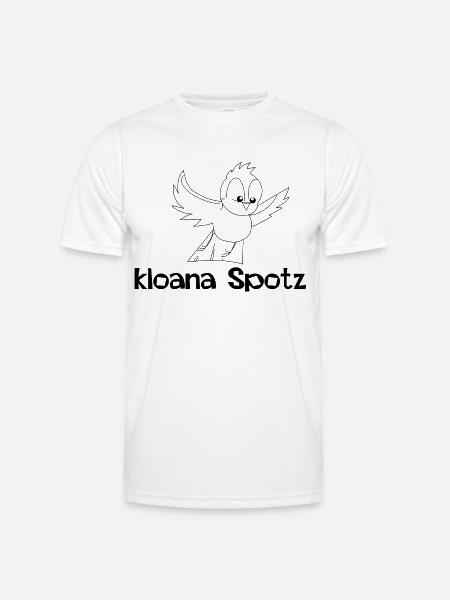 kloana Spotz-kleiner Spatz,Austrian dialect - Men's Functional T-Shirt - white