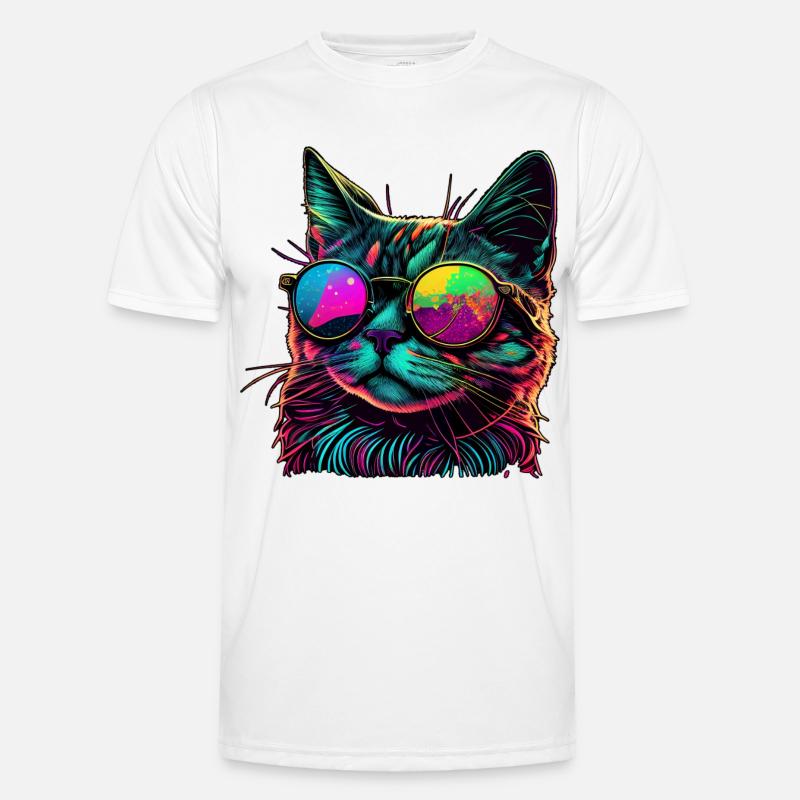 Chat cool T-shirt sport Homme