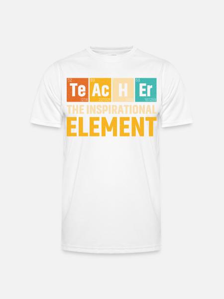 Enseignant L’élément inspirant Enseignant - T-shirt sport Homme - blanc
