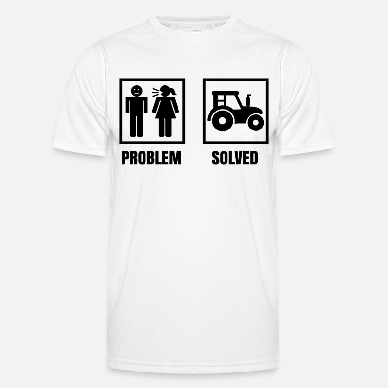 Fahrzeug Traktor Statement Bauer Ackerbau Landluft Männer Funktions-T-Shirt