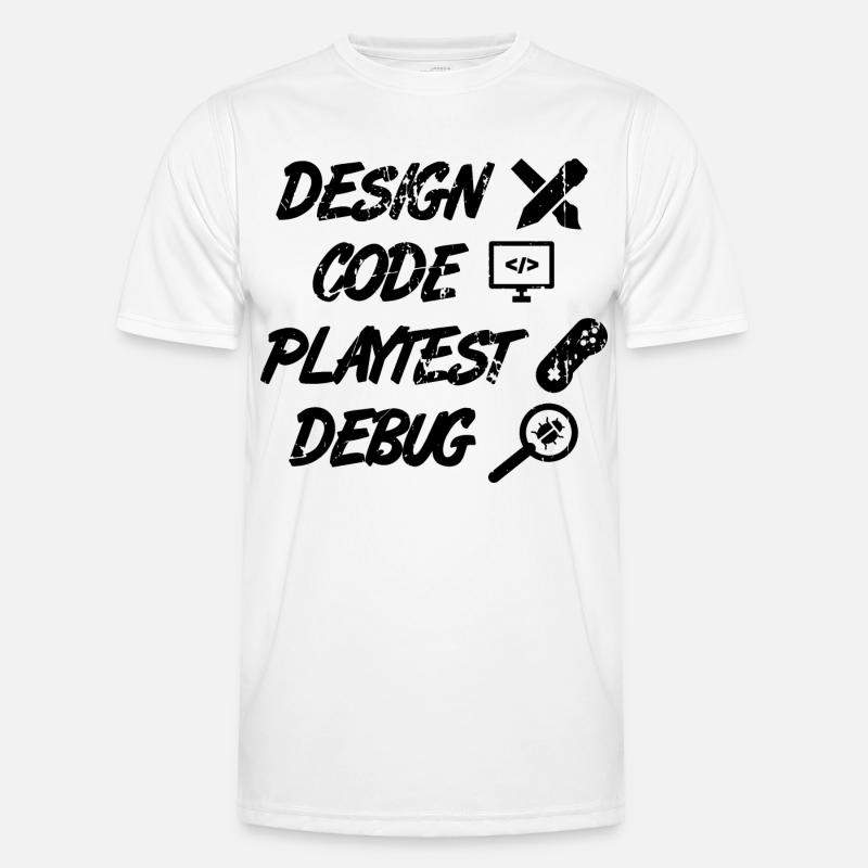 Design Code Playtest Debug - Men's Functional T-Shirt - white