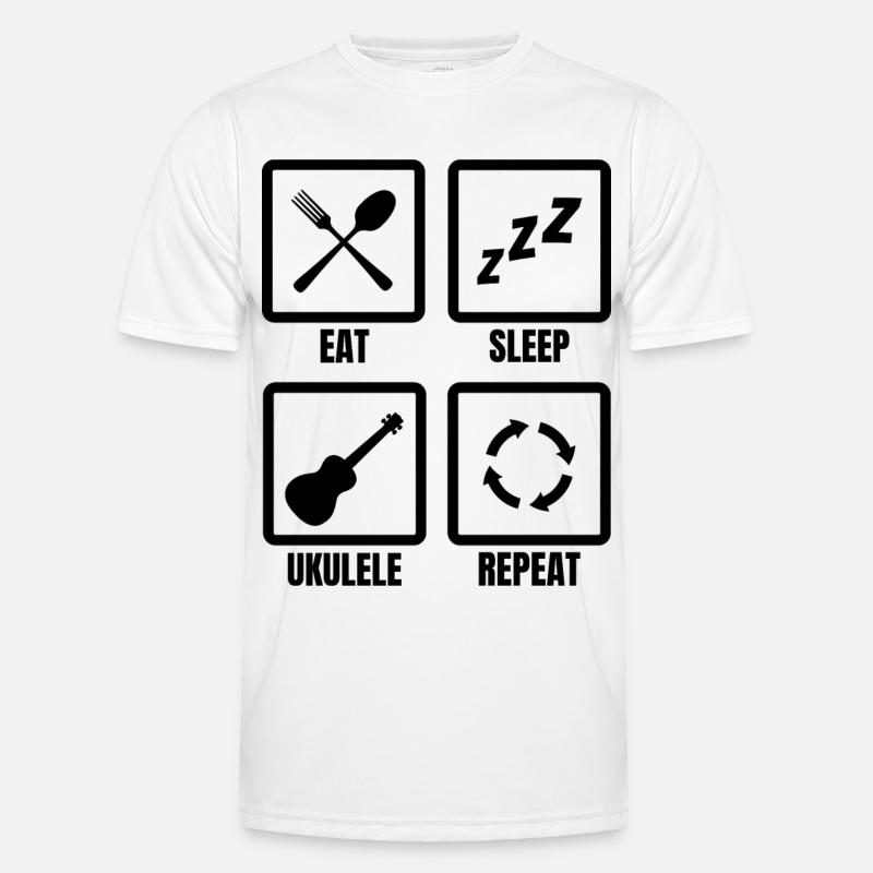 Ukulele Spieler Routine Männer Funktions-T-Shirt