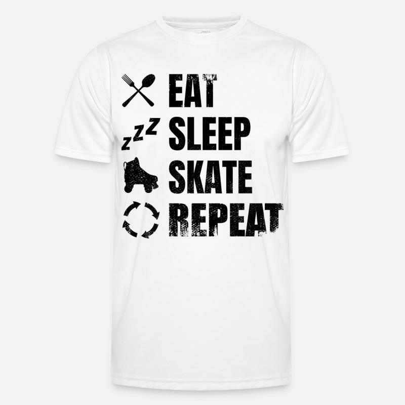 Roller skating routine - Men's Functional T-Shirt - white