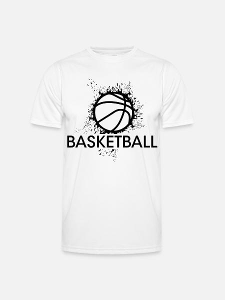 Basketball Blast Streetball Illustration Logo - Men's Functional T-Shirt - white