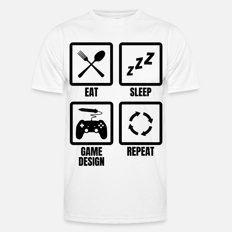 Game Design Routine - Men's Functional T-Shirt - white