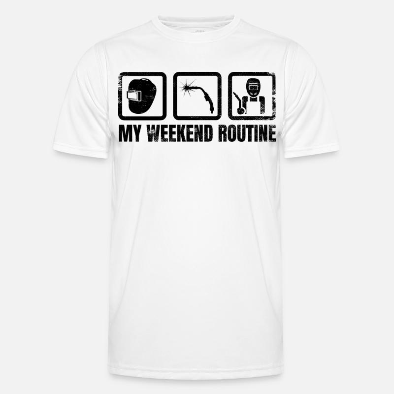 My weekend routine - Men's Functional T-Shirt - white