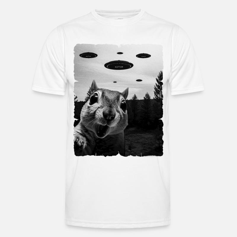 Squirrel Alien Invasion Uap Weirdcore Men's Functional T-Shirt