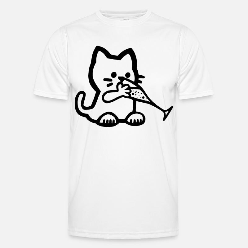 Das Kätzchen hat Durst Männer Funktions-T-Shirt