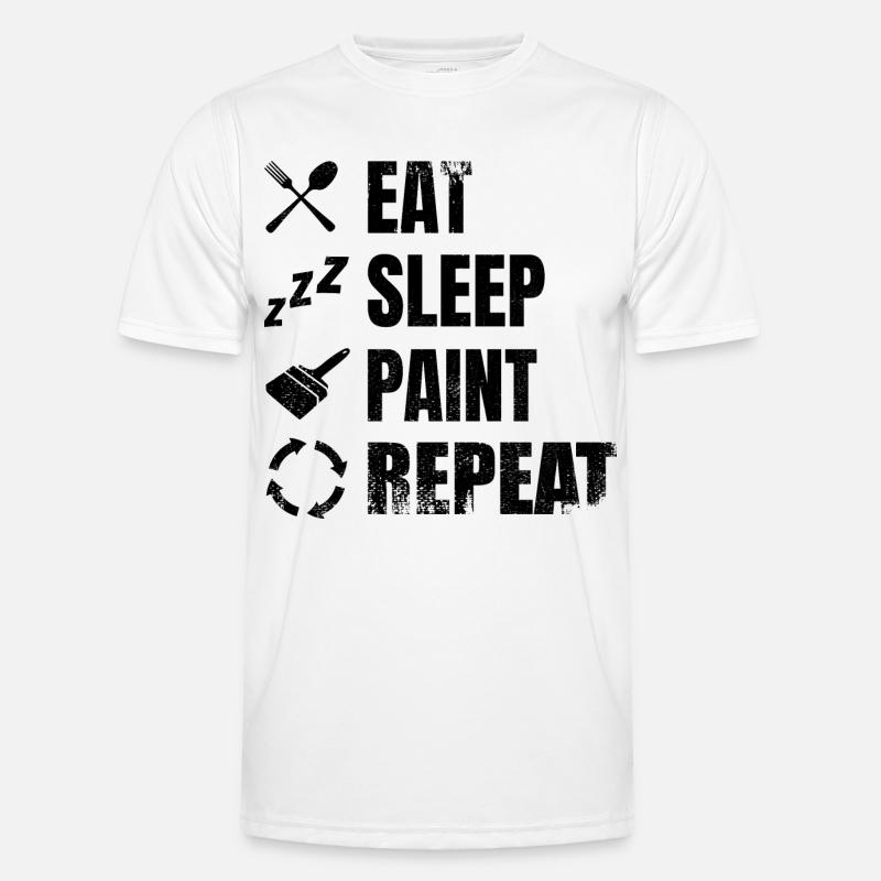 Painter Schedule - Men's Functional T-Shirt - white