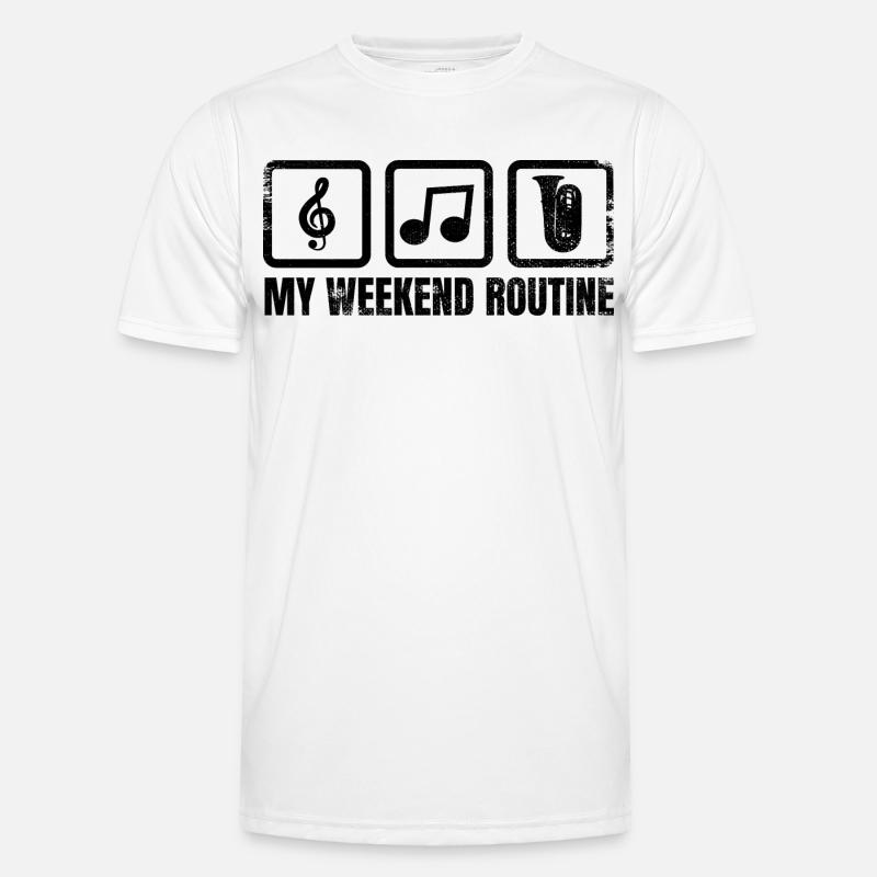 My Weekend Routine - Men's Functional T-Shirt - white
