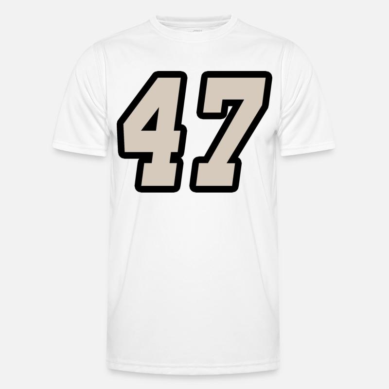 Nummer siebenundvierzig 47 Männer Funktions-T-Shirt