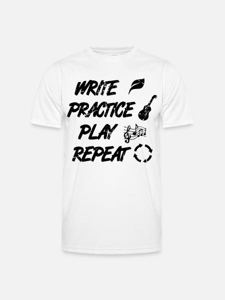 Motivational Ukulele Quote - Men's Functional T-Shirt - white