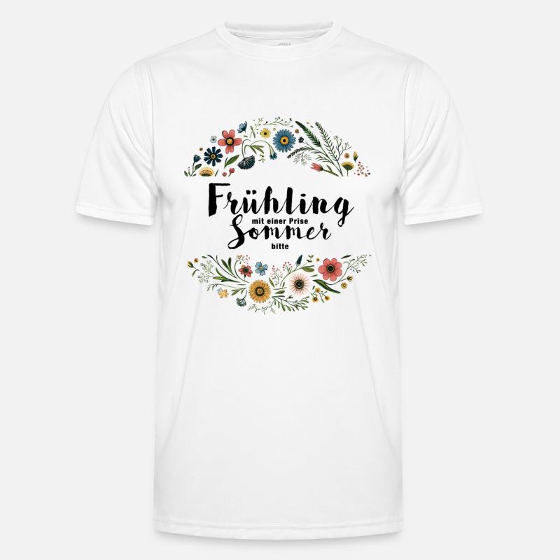 Frühling mit einer Prise Sommer, bitte! - Männer Funktions-T-Shirt - Weiß