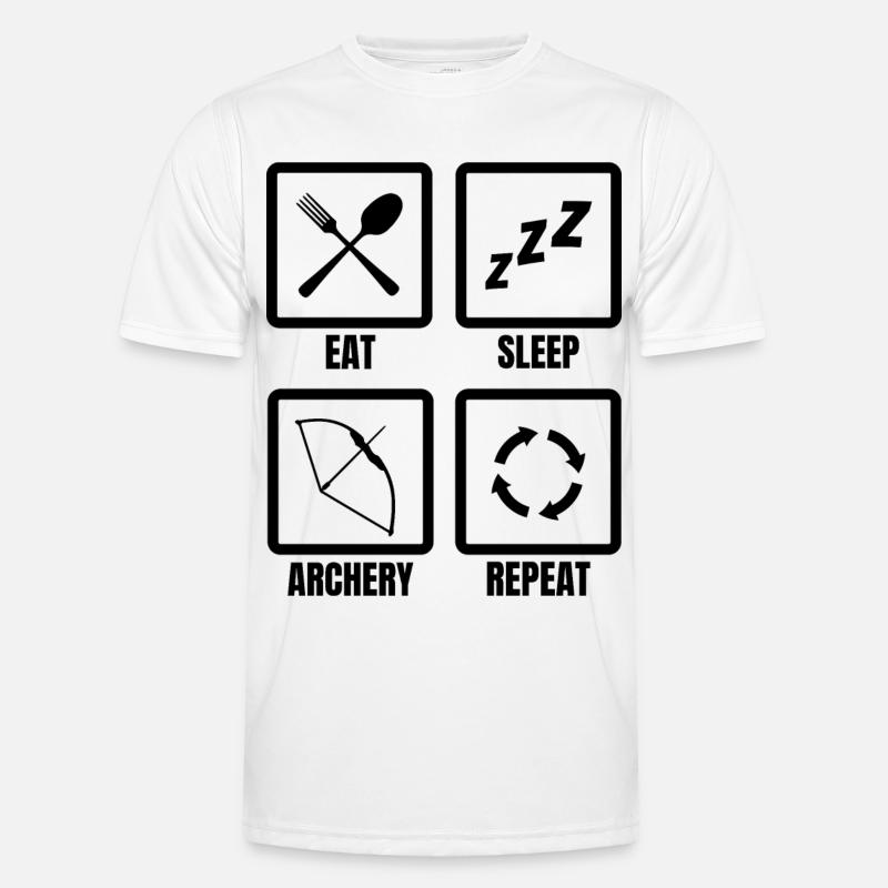Bogenschütze Routine - Männer Funktions-T-Shirt - Weiß