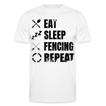 Motivation Fencing - Men's Functional T-Shirt - white - Front - AI Model Male 178 dark (178cm)