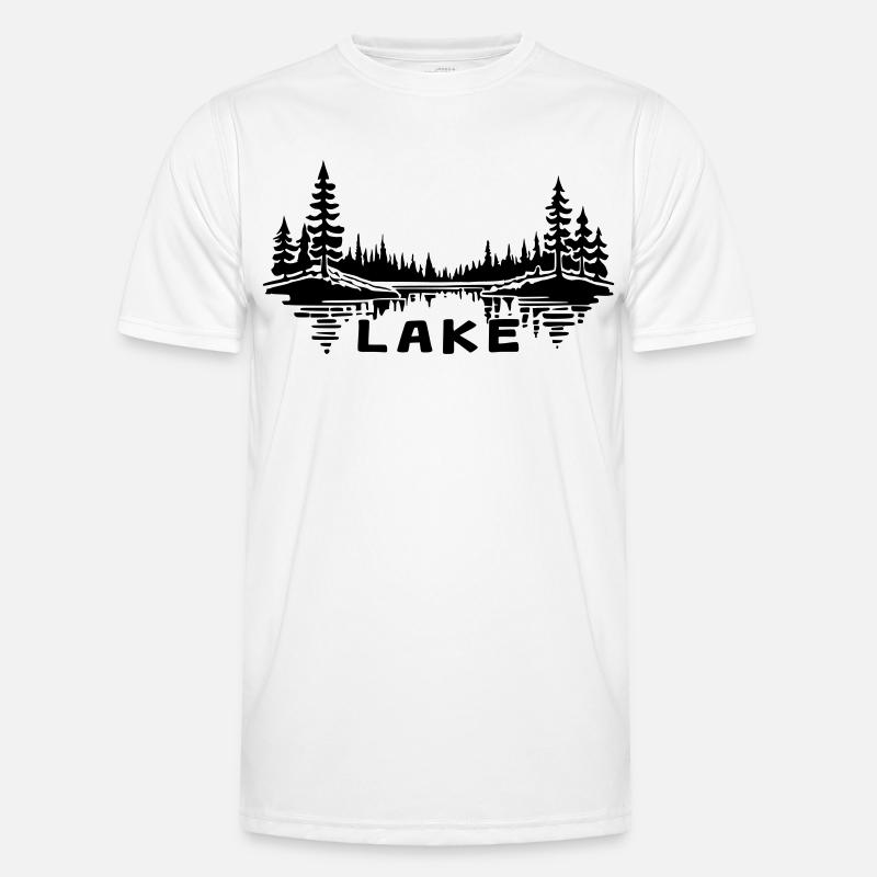 Lake Reflection [Black] Men's Functional T-Shirt