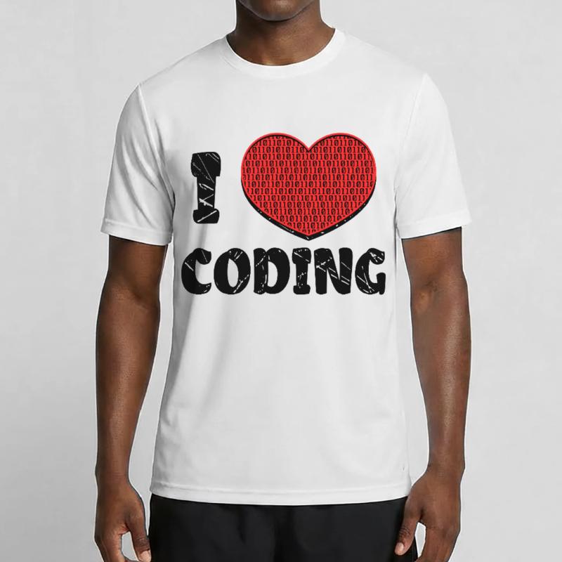 Code Developer Skripting Debug Herz Statement Männer Funktions-T-Shirt