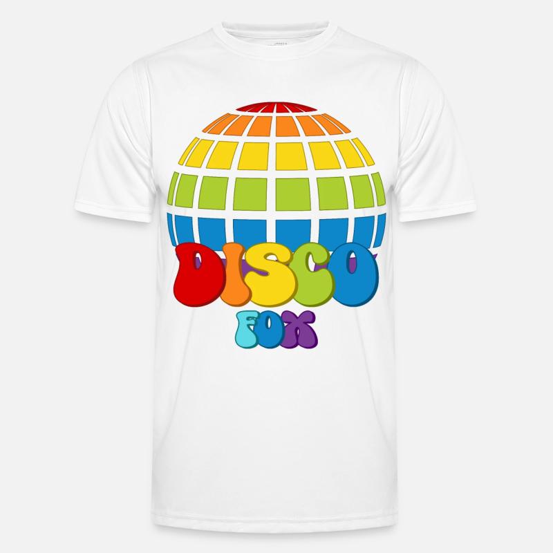 Disco Fox Discokugel Groovy Discothek Discofox - Männer Funktions-T-Shirt - Weiß