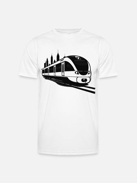 Railway Sketch - Men's Functional T-Shirt - white