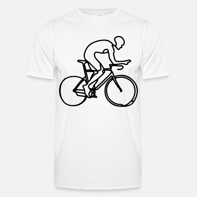 Cyclist Drawing Men's Functional T-Shirt