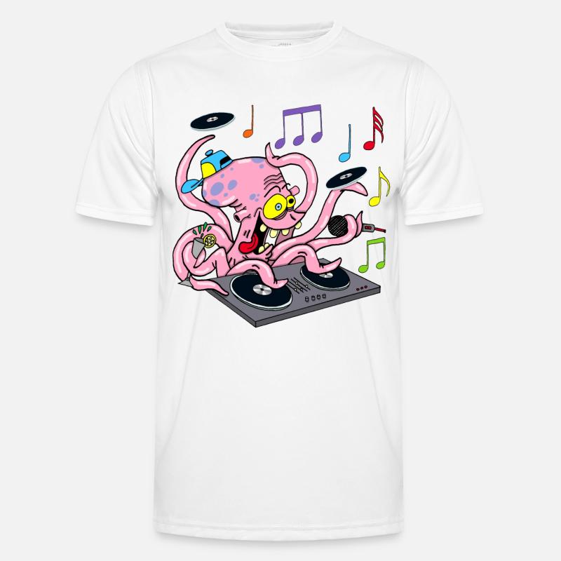 Deejay Oktopus Männer Funktions-T-Shirt