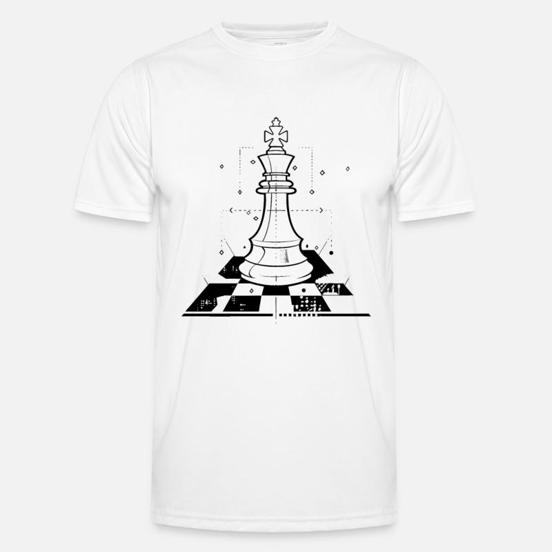 Dessin de pièces d’échecs T-shirt sport Homme