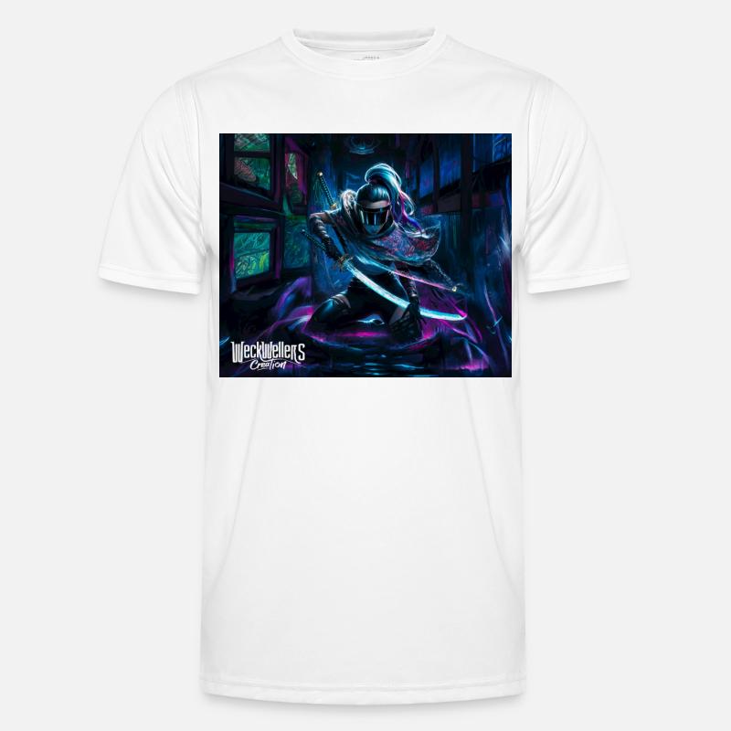 Graffiti Anime Samurai - Men's Functional T-Shirt - white