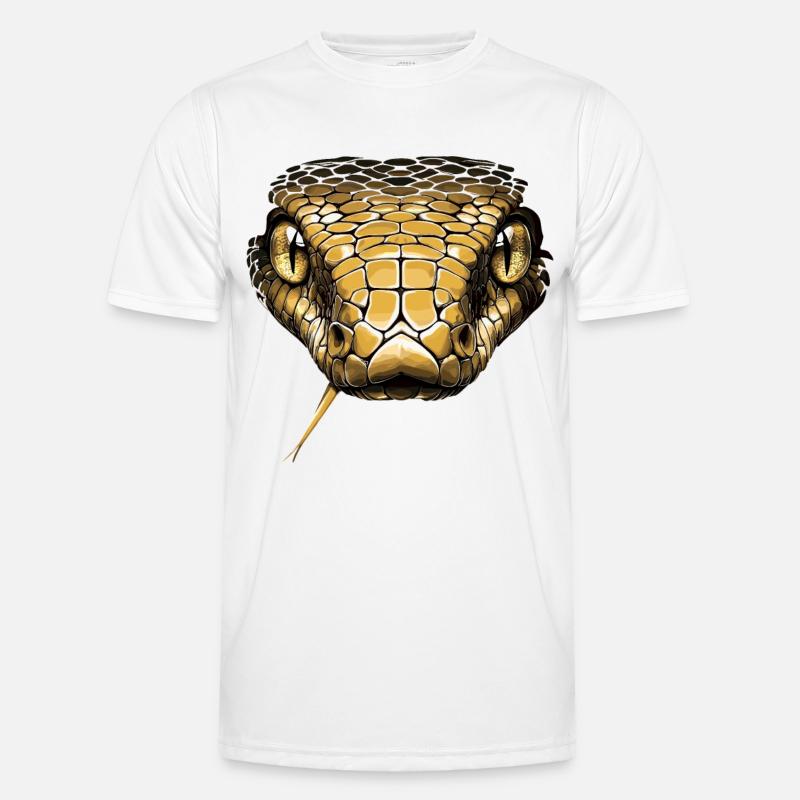 Schlange Python Kobra Mamba Klapperschlange Snake - Männer Funktions-T-Shirt - Weiß