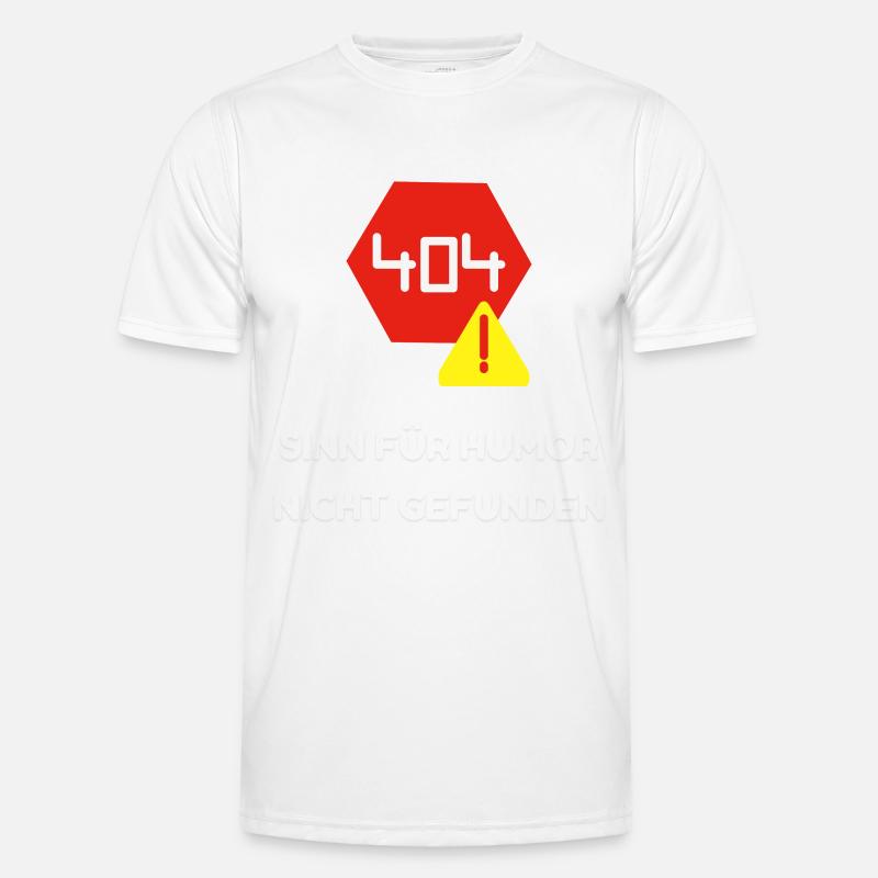 Humor im Code: Eine visuelle Fehlermeldung Männer Funktions-T-Shirt