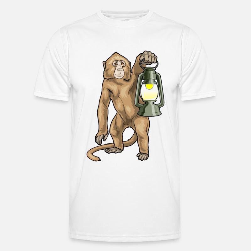 Monkey Lantern - Men's Functional T-Shirt - white