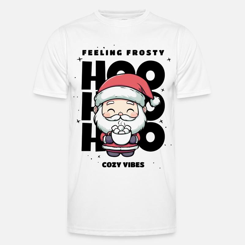 Weihnachten Pullover - Weihnachtsmann, Geschenk - Männer Funktions-T-Shirt - Weiß