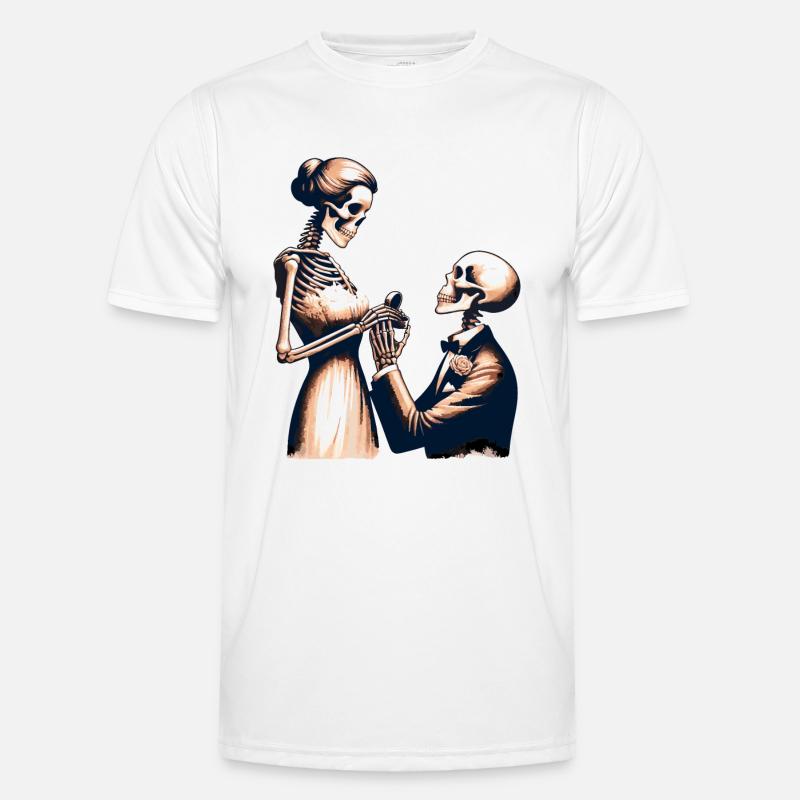 Conception de parodie de squelette de mariage T-shirt sport Homme