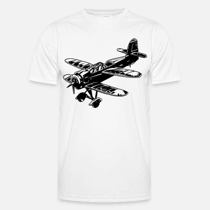 Propeller Airplane Graphic Men's Functional T-Shirt