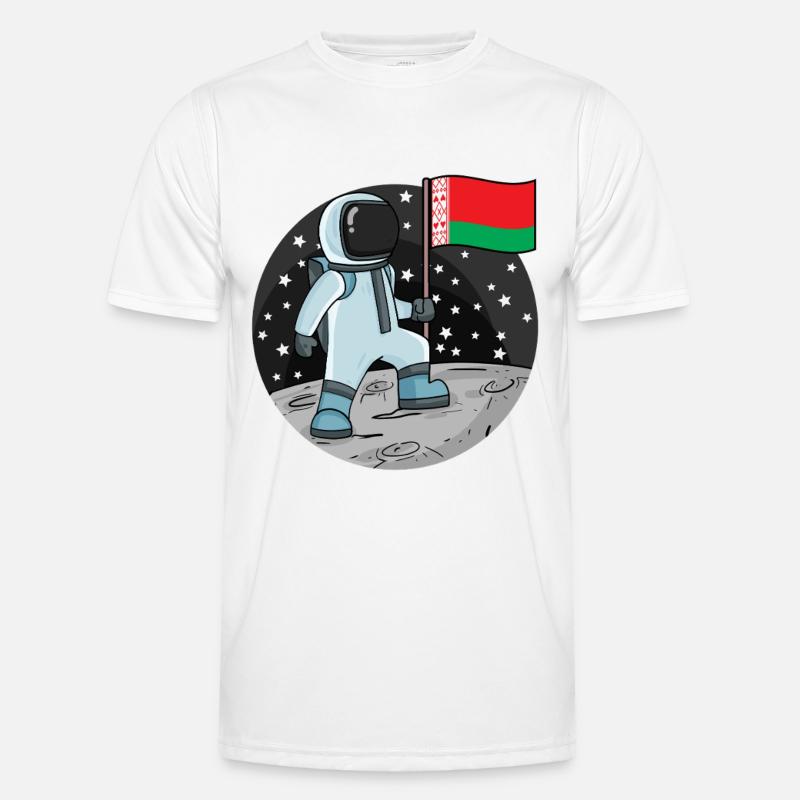 Drapeau astronaute Biélorussie T-shirt sport Homme