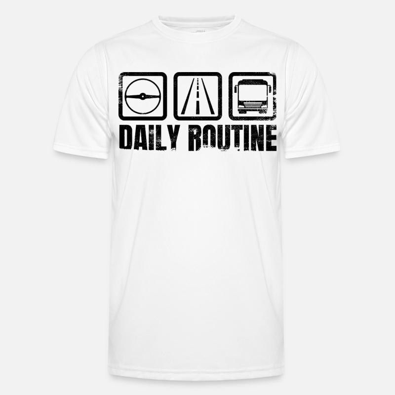 Bus Driver Routine - Men's Functional T-Shirt - white