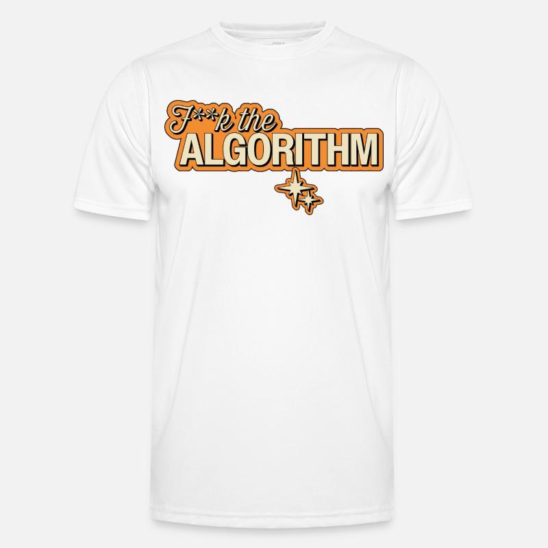 Fk the Algorithm – Digital Rebellion - Men's Functional T-Shirt - white