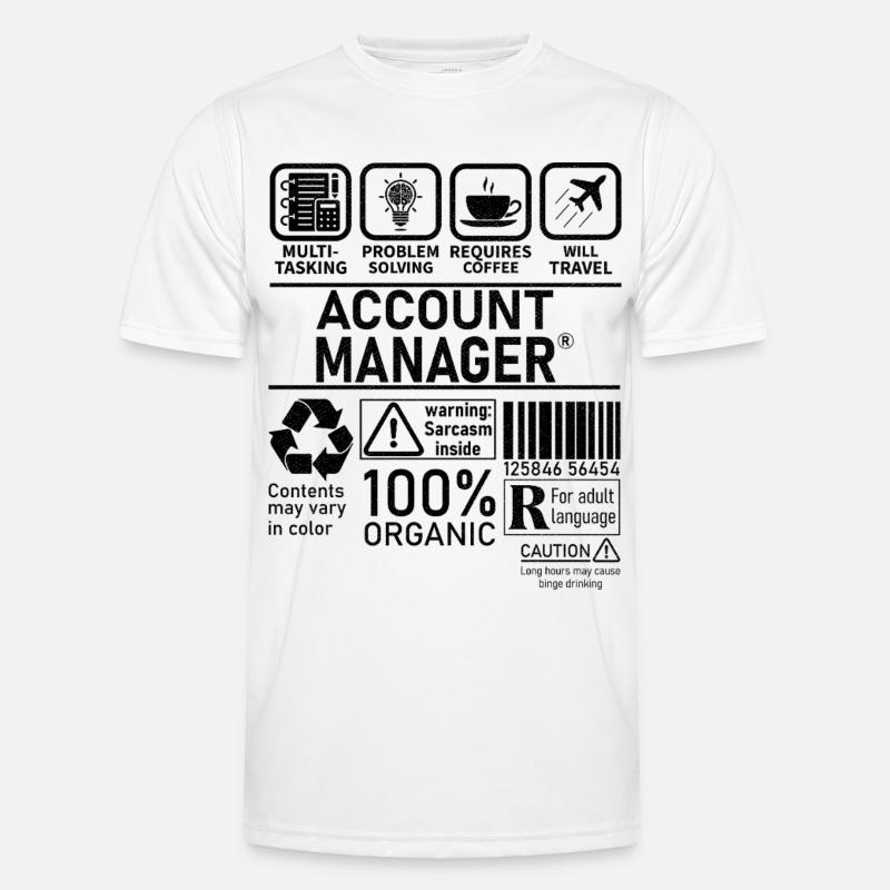 account manager multi tasking problem solving - Männer Funktions-T-Shirt - Weiß