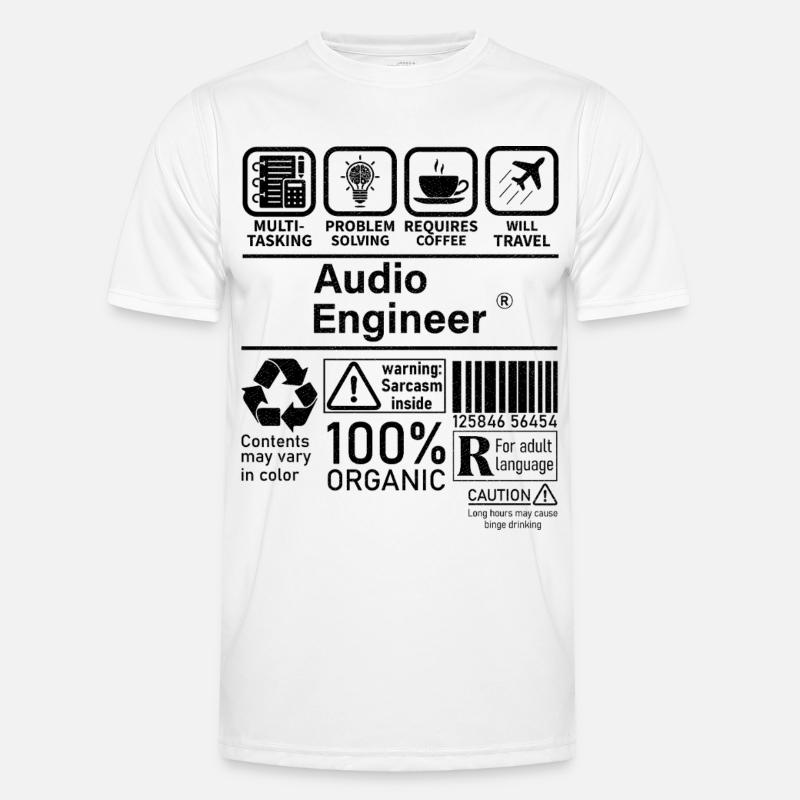 Audio Engineer multi tasking problem solving - Men's Functional T-Shirt - white