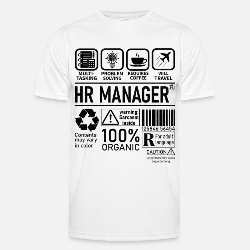 Hr Manager multi tasking problem solving - Männer Funktions-T-Shirt - Weiß