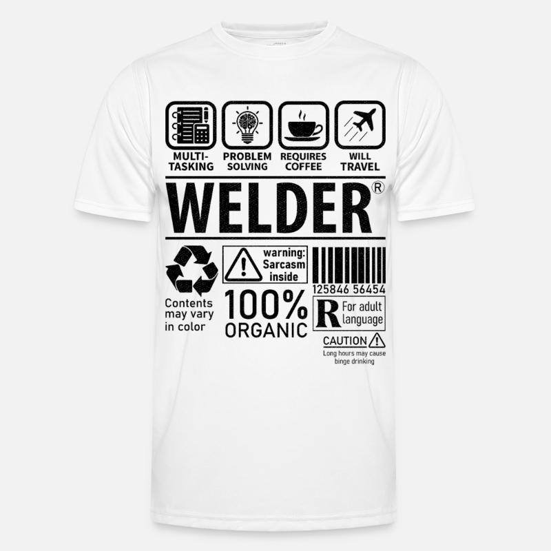Welder multi tasking problem solving requires - Männer Funktions-T-Shirt - Weiß