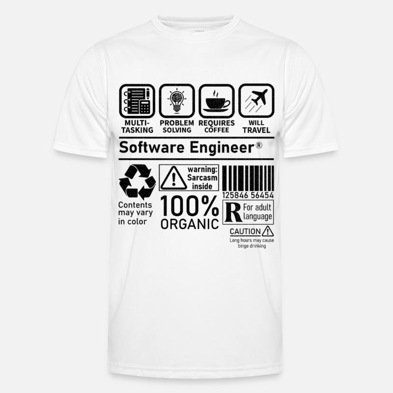 software engineer multi tasking problem solving - Männer Funktions-T-Shirt - Weiß