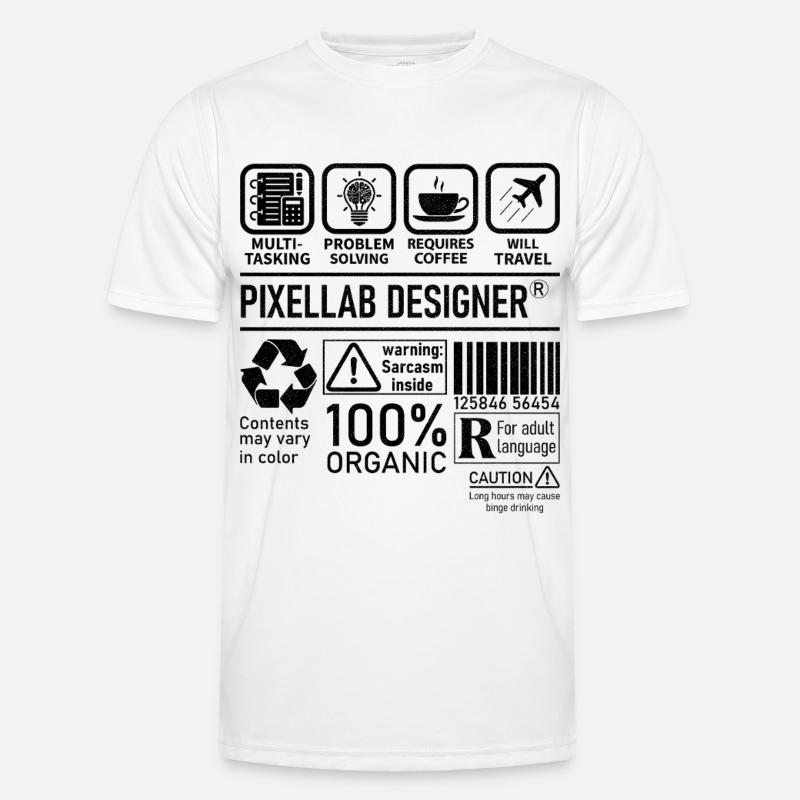 Pixellab Designer multi tasking problem solving - Men's Functional T-Shirt - white